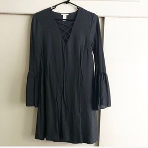 H&M Gray Bell Sleeve Dress